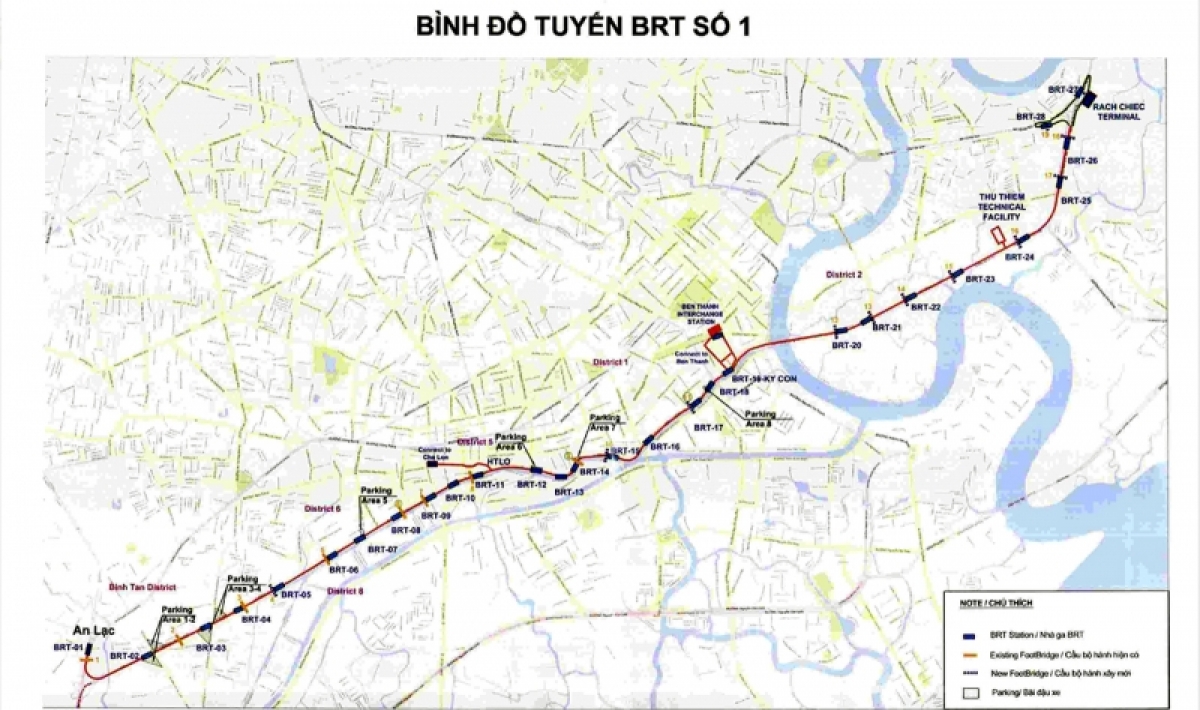 TP.HCM đề xuất làm buýt xanh chất lượng cao với làn ưu tiên thay thế BRT - Ảnh 1.