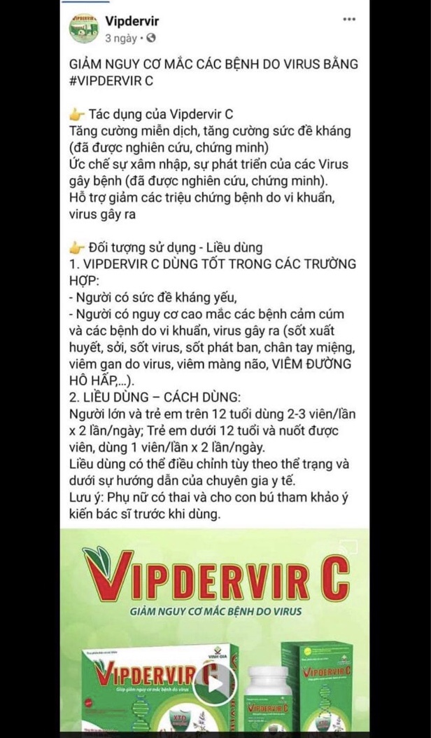 Sự thật về thuốc VIPDERVIR điều trị COVID-19? - Ảnh 3.