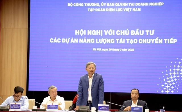 Tổng Giám đốc EVN Trần Đình Nhân phát biểu tại Hội nghị