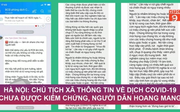 Hà Nội: Chủ tịch xã thông tin về dịch Covid-19 chưa được kiểm chứng, người dân hoang mang