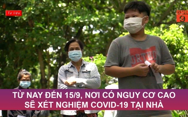 Từ nay đến 15/9, nơi có nguy cơ cao sẽ xét nghiệm Covid-19 tại nhà