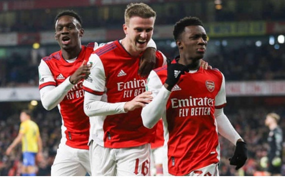 Nketiah lập hat-trick, Arsenal nhẹ nhàng vào bán kết Cúp Liên đoàn Anh