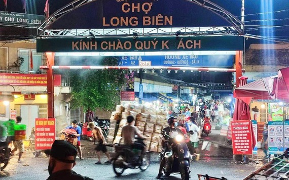 Phong toả khu vực kinh doanh hải sản chợ Long Biên do liên quan ca mắc COVID-19