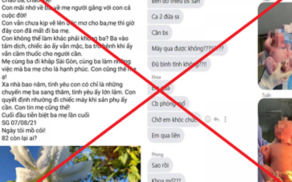Thông tin bác sĩ “nhường máy thở của người thân cứu mẹ con sản phụ" là hư cấu